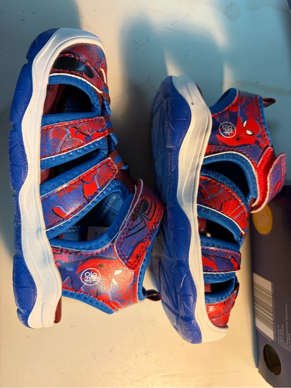 Marvel Spider-Man Toddler Light-Up Sandals - Red, Blue